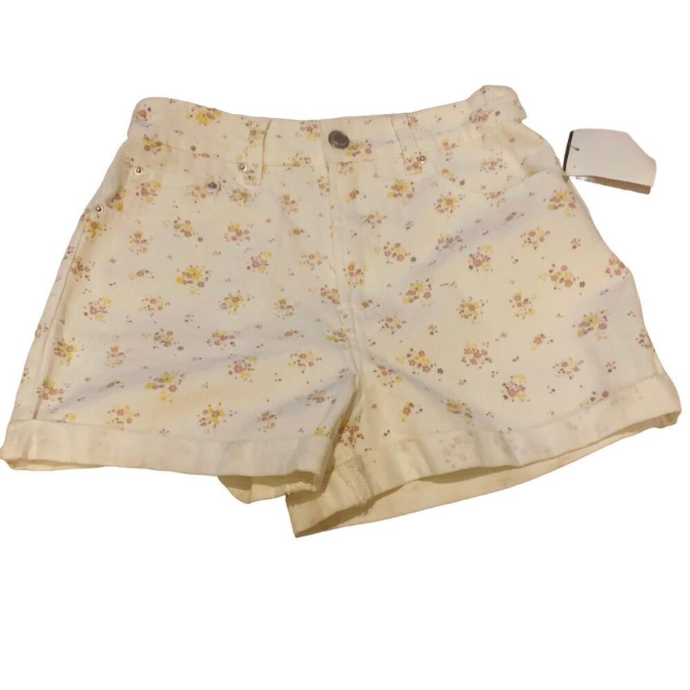 Cali 1850 Sz 0 Girls juniors denim shorts Off white
